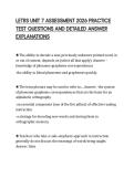 LETRS UNIT 7 ASSESSMENT 2026 PRACTICE&NewLine;TEST QUESTIONS AND DETAILED ANSWER&NewLine;EXPLANATION
