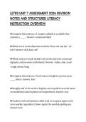 LETRS UNIT 7 ASSESSMENT 2026 REVISION&NewLine;NOTES AND STRUCTURED LITERACY&NewLine;INSTRUCTION OVERVIEW