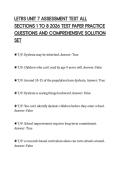 LETRS UNIT 7 ASSESSMENT TEST ALL&NewLine;SECTIONS 1 TO 8 2026 TEST PAPER PRACTICE&NewLine;QUESTIONS AND COMPREHENSIVE SOLUTION&NewLine;SET