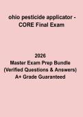 Ohio Pesticide Applicator &ndash; CORE 2026 Exam Complete Study Guide