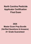 North Carolina Pesticide Applicator Certification Exam 2 &ndash; Complete Study Guide 2026