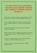CNA PRACTICE EXAM 1 QUESTIONS WITH DETAILED VERIFIED ANSWERS &lpar;100&percnt; CORRECT ANSWERS &sol;ALREADY GRADED A&plus;