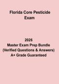 Florida Core Pesticide Exam 2026 &ndash; Complete Certification Study Guide