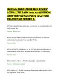 IAHCSMM ENDOSCOPIC QUIZ REVIEW&NewLine;ACTUAL TEST BANK 2026 305 QUESTIONS&NewLine;WITH VERIFIED COMPLETE SOLUTIONS&NewLine;PRACTICE KIT GRADED A&plus;