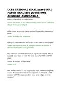 UCSB CHEM 6AL FINAL 2026 FINAL&NewLine;PAPER PRACTICE QUESTIONS&NewLine;ANSWERS ACCURATE A&plus;