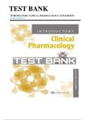 Test Bank for Introductory Clinical Pharmacology 12th Edition by Susan Ford - Complete