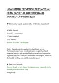 UGA HISTORY EXEMPTION TEST1 ACTUAL&NewLine;EXAM PAPER FULL QUESTIONS AND&NewLine;CORRECT ANSWERS 2026