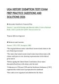 UGA HISTORY EXEMPTION TEST1 EXAM&NewLine;PREP PRACTICE QUESTIONS AND&NewLine;SOLUTIONS 2026