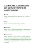 UGA MARK 3000 ACTUAL EXAM PAPER&NewLine;2026 COMPLETE QUESTIONS AND&NewLine;CORRECT ANSWERS