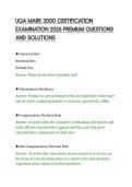 UGA MARK 3000 CERTIFICATION&NewLine;EXAMINATION 2026 PREMIUM QUESTIONS&NewLine;AND SOLUTIONS