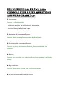 ULL NURSING 204 EXAM 1 2026&NewLine;CLINICAL TEST PAPER QUESTIONS&NewLine;ANSWERS GRADED A&plus;
