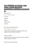 ULL NURSING 204 EXAM 1 2026&NewLine;FINAL PAPER PRACTICE&NewLine;QUESTIONS ANSWERS ACCURATE&NewLine;A&plus;