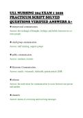 ULL NURSING 204 EXAM 1 2026&NewLine;PRACTICUM SCRIPT SOLVED&NewLine;QUESTIONS VERIFIED ANSWERS A&plus;