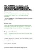 ULL NURSING 204 EXAM 1 2026&NewLine;STUDY GUIDE COMPREHENSIVE&NewLine;QUESTIONS ANSWERS VERIFIED A&plus;