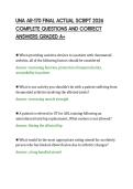 UNA AR-170 FINAL ACTUAL SCRIPT 2026&NewLine;COMPLETE QUESTIONS AND CORRECT&NewLine;ANSWERS GRADED A&plus;