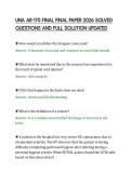 UNA AR-170 FINAL FINAL PAPER 2026 SOLVED&NewLine;QUESTIONS AND FULL SOLUTION UPDATED