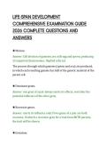 LIFE-SPAN DEVELOPMENT&NewLine;COMPREHENSIVE EXAMINATION GUIDE&NewLine;2026 COMPLETE QUESTIONS AND&NewLine;ANSWERS&NewLine;
