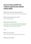 UNA AR-170 FINAL EXAMPREP 2026&NewLine;COMPLETE QUESTIONS AND ANSWERS&NewLine;ALREADY PASSED