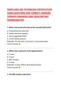MARYLAND EKG TECHNICIAN CERTIFICATION EXAM QUESTIONS AND CORRECT ANSWERS