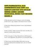 CNPR PHARMACEUTICAL SALES&NewLine;COMPREHENSIVE EXAM SCRIPT 2026&NewLine;COMPLETE QUESTIONS WITH DETAILED&NewLine;VERIFIED CORRECT ANSWERS&NewLine;PROFESSIONAL REVIEW STUDY RESOURCE&NewLine;GRADED A&plus;