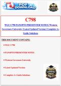 WGU C798 PANOPTO PRESENTER NOTES &vert; Western Governors University &vert; Latest Updated Version &vert; &lpar;2026&sol;2027&rpar; Complete A&plus; Guide Solutions&period; 