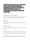 INSTRUCTORS MANUAL AND TEST&NewLine;BANK FOR CORRECTIONS AN&NewLine;INTRODUCTION 6TH EDITION BY&NewLine;RICHARD SEITER 2026 ALL&NewLine;CHAPTERS TEST PREP VERIFIED&NewLine;ANSWERS