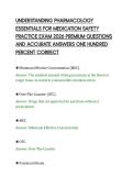 UNDERSTANDING PHARMACOLOGY&NewLine;ESSENTIALS FOR MEDICATION SAFETY&NewLine;PRACTICE EXAM 2026 PREMIUM QUESTIONS&NewLine;AND ACCURATE ANSWERS ONE HUNDRED&NewLine;PERCENT CORRECT