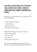 MCCANCE PATHOPHYSIOLOGY CHAPTER 8&NewLine;2026 COURSE STUDY SHEET COMPLETE&NewLine;QUESTIONS AND CORRECT ANSWERS FULL&NewLine;REVIEW