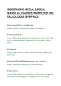 UNDERSTANDING MEDICAL SURGICAL&NewLine;NURSING ALL CHAPTERS PRACTICE TEST 2026&NewLine;FULL SOLUTIONS REVIEW PACK