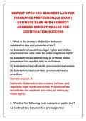 2026-2027 NEWEST CPCU 530&colon; BUSINESS LAW FOR&NewLine;INSURANCE PROFESSIONALS EXAM &vert;&NewLine;ULTIMATE EXAM WITH CORRECT&NewLine;ANSWERS AND RATIONALES FOR&NewLine;CERTIFICATION SUCCESS