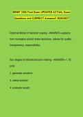 MGMT 3300 Final Exam UPDATED ACTUAL Exam &NewLine;Questions and CORRECT Answers&excl;&excl; 2026&sol;2027