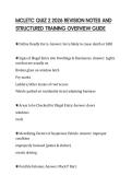 MCLETC QUIZ 2 2026 REVISION NOTES AND&NewLine;STRUCTURED TRAINING OVERVIEW GUIDE&NewLine;