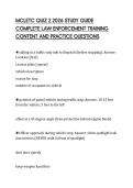 MCLETC QUIZ 2 2026 STUDY GUIDE&NewLine;COMPLETE LAW ENFORCEMENT TRAINING&NewLine;CONTENT AND PRACTICE QUESTIONS