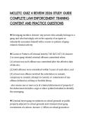 MCLETC QUIZ 4 REVIEW 2026 STUDY GUIDE&NewLine;COMPLETE LAW ENFORCEMENT TRAINING&NewLine;CONTENT AND PRACTICE QUESTIONS