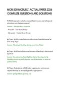MCN 538 MODULE 1 ACTUAL PAPER 2026&NewLine;COMPLETE QUESTIONS AND SOLUTIONS