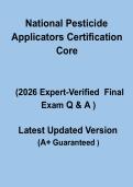 National Pesticide Applicators Certification Core Final Exam 2 &ndash; Complete Study Guide 2026