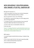 MCN 538 MODULE 1 SOLUTION MANUAL&NewLine;2026 GRADED A PLUS FULL QUESTION SET