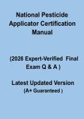 National Pesticide Applicator Certification Manual Exam 2026 &ndash; Complete Study Guide