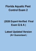 Florida Aquatic Pest Control Exam 2 2026 &ndash; Complete Certification Study Guide