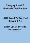 Category A and E Pesticide Test Practice 2026 &ndash; Complete Certification Study Guide