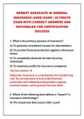 2026-2027 NEWEST ASSOCIATE IN GENERAL&NewLine;INSURANCE &lpar;AINS&rpar; EXAM &vert; ULTIMATE&NewLine;EXAM WITH CORRECT ANSWERS AND&NewLine;RATIONALES FOR CERTIFICATION&NewLine;SUCCESS