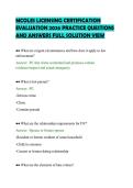 MCOLES LICENSING CERTIFICATION&NewLine;EVALUATION 2026 PRACTICE QUESTIONS&NewLine;AND ANSWERS FULL SOLUTION VIEW