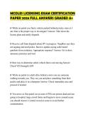 MCOLES LICENSING EXAM CERTIFICATION&NewLine;PAPER 2026 FULL ANSWERS GRADED A&plus;