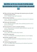 MCPPO ACTUAL EXAM PAPER 2026&NewLine;QUESTIONS WITH ANSWERS GRADED&NewLine;A&plus;&NewLine;