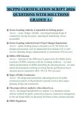 MCPPO CERTIFICATION SCRIPT 2026&NewLine;QUESTIONS WITH SOLUTIONS&NewLine;GRADED A&plus;