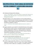 MCPPO FINAL TEST 2026 QUESTIONS&NewLine;WITH CORRECT ANSWERS GRADED&NewLine;A&plus;