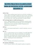MCPPO PRACTICE EXAMINATION&NewLine;2026 QUESTIONS WITH ANSWERS&NewLine;GRADED A&plus;