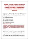 2026-2027 NEWEST Licensed Practical Nurse &lpar;LPN&rpar;&NewLine;Exam &lpar;NCLEX-PN&rpar; EXAM &vert; ULTIMATE&NewLine;EXAM WITH CORRECT ANSWERS AND&NewLine;RATIONALES FOR CERTIFICATION&NewLine;SUCCESS