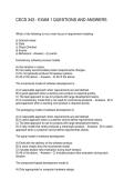 CECS 343 - EXAM 1 QUESTIONS AND ANSWERS