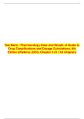 Pharmacology Clear and Simple &lpar;Watkins&comma; 4th Edition&comma; 2024&rpar; Test Bank &vert; Chapters 1&ndash;21 &vert; Complete Exam Questions and Answers